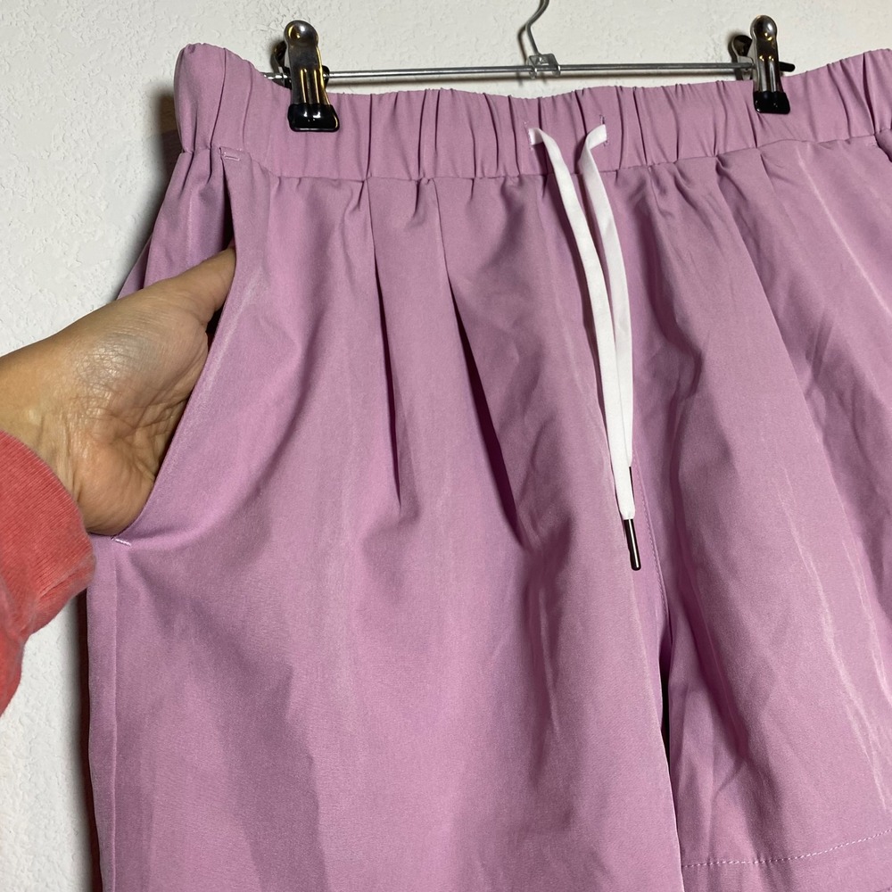 Halara Active Shorts Large Purple Womens Gorpcore Elastic Waist Pockets Stretch - Picture 7 of 7